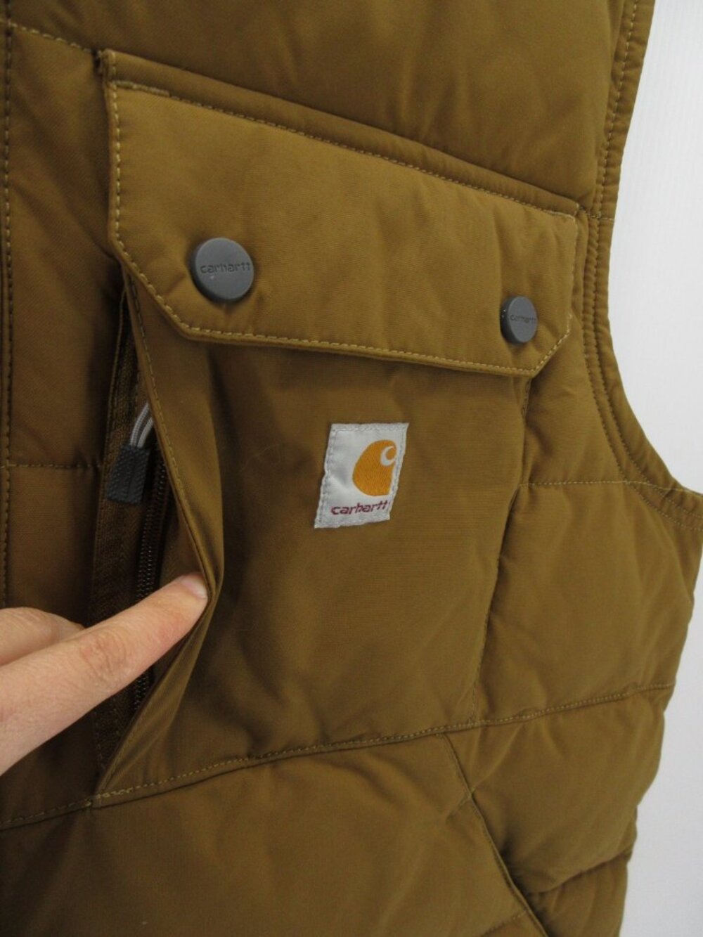 Carhartt Vest Large Rain Defender Puffer Sherpa Lined Loose Fit Jacket - Picture 7 of 14